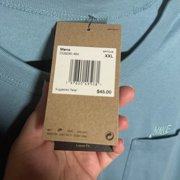 NEW Nike Men's Premium Essentials Pocket T-Shirt Blue Size XXL - Picture 5 of 10